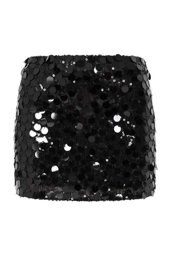 Falda con lentejuelas negra (forro short)